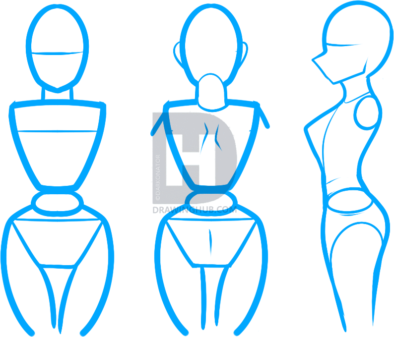 794x680 How To Draw Manga Female Body Step