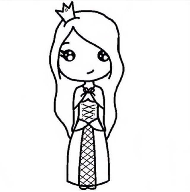 640x644 Easy Drawings Of Girls