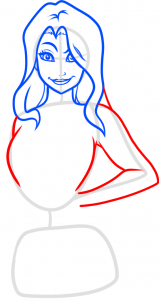 159x302 How To Draw An Anime Girl Body, Step