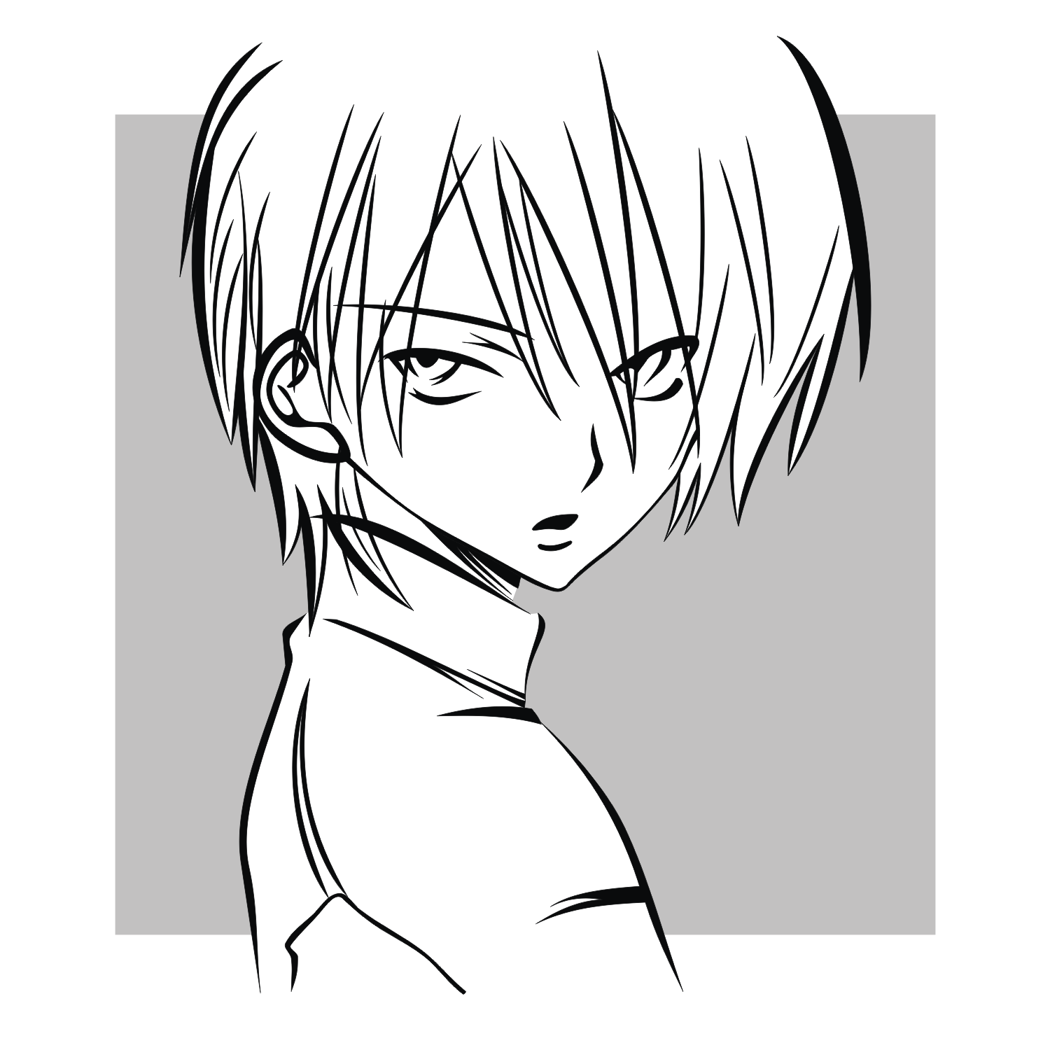 1500x1500 Vector For Free Use Anime Guy