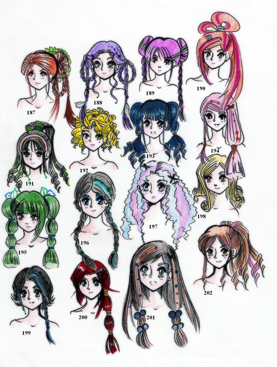 Anime Hairstyles Drawing
