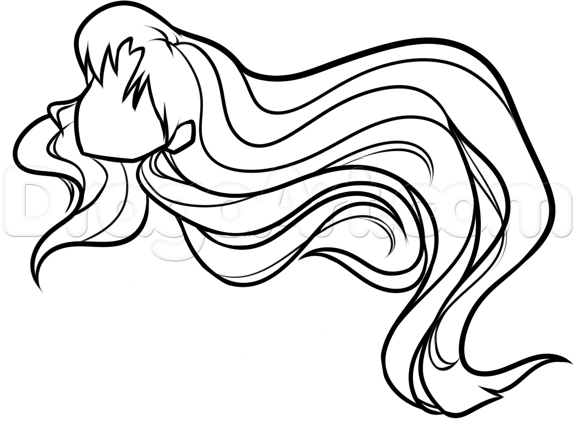 1168x864 How To Draw Anime Hair For Beginners, Step