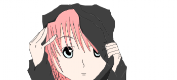350x160 Drawing And Color An Anime Hoodie Girl On Ms Paint, Added