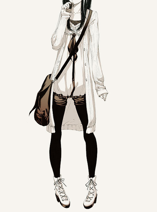 500x677 Anime, Art, Drawing, Fashion, Girl