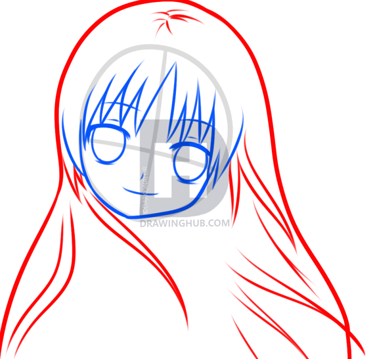 752x720 How To Draw An Anime Kid, Step