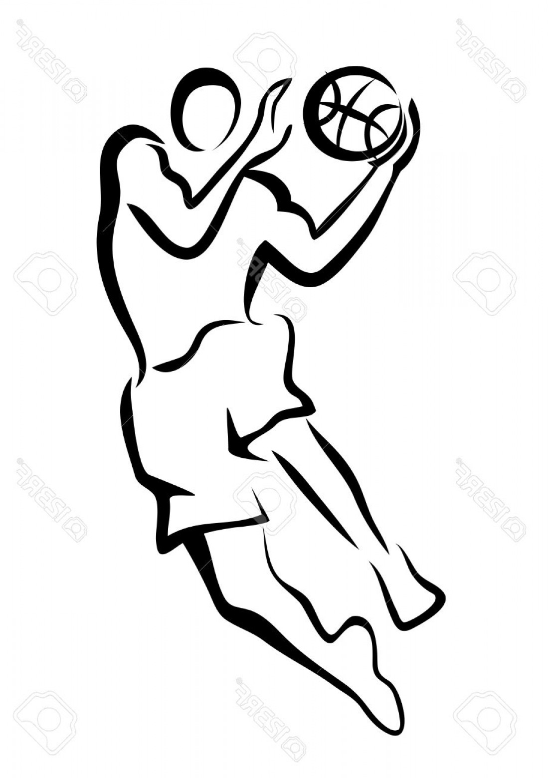 1101x1560 basketball player anime drawing nba a girl cartoon dunking