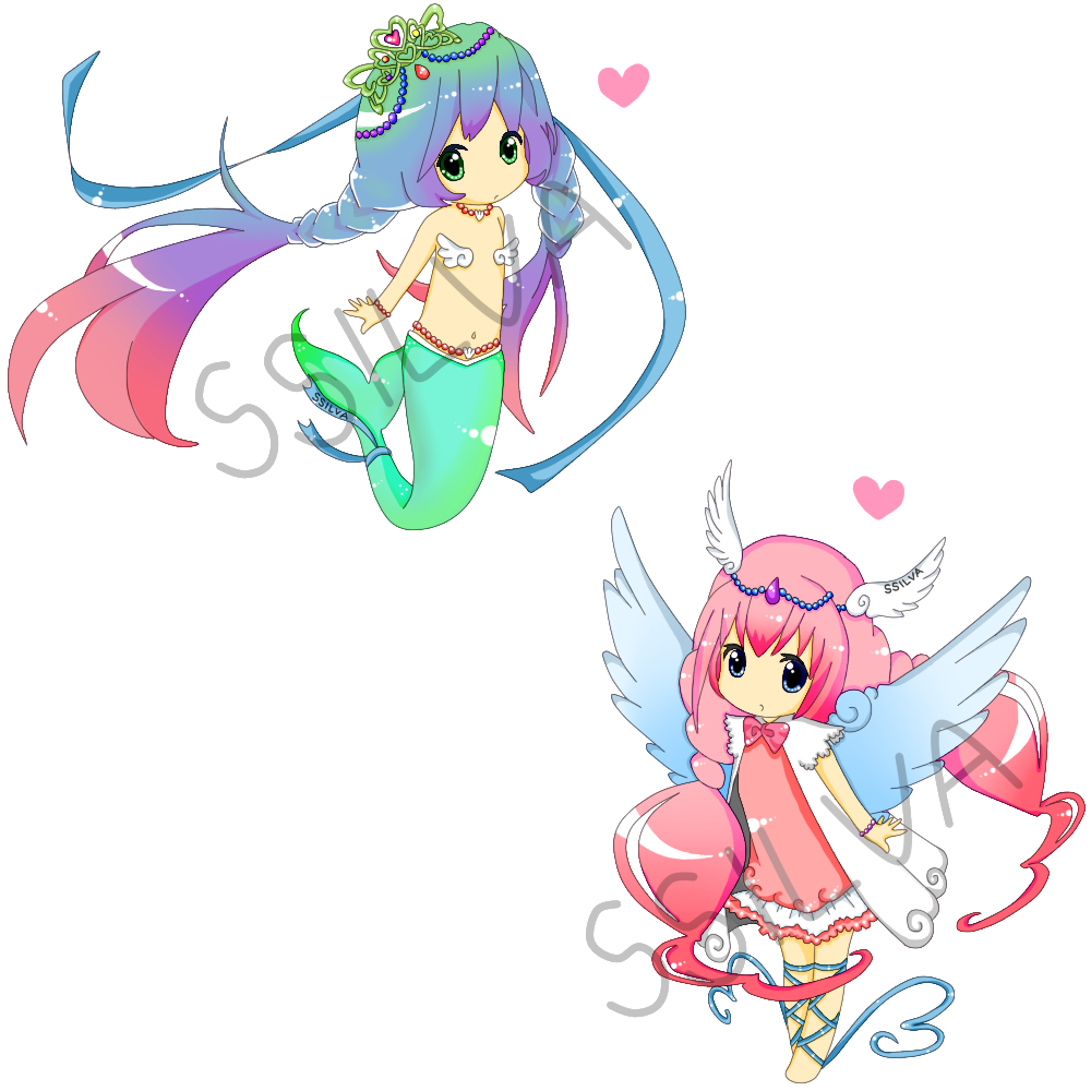 1000x1000 Collection Of Free Mermaid Drawing Angel Download On Ui Ex
