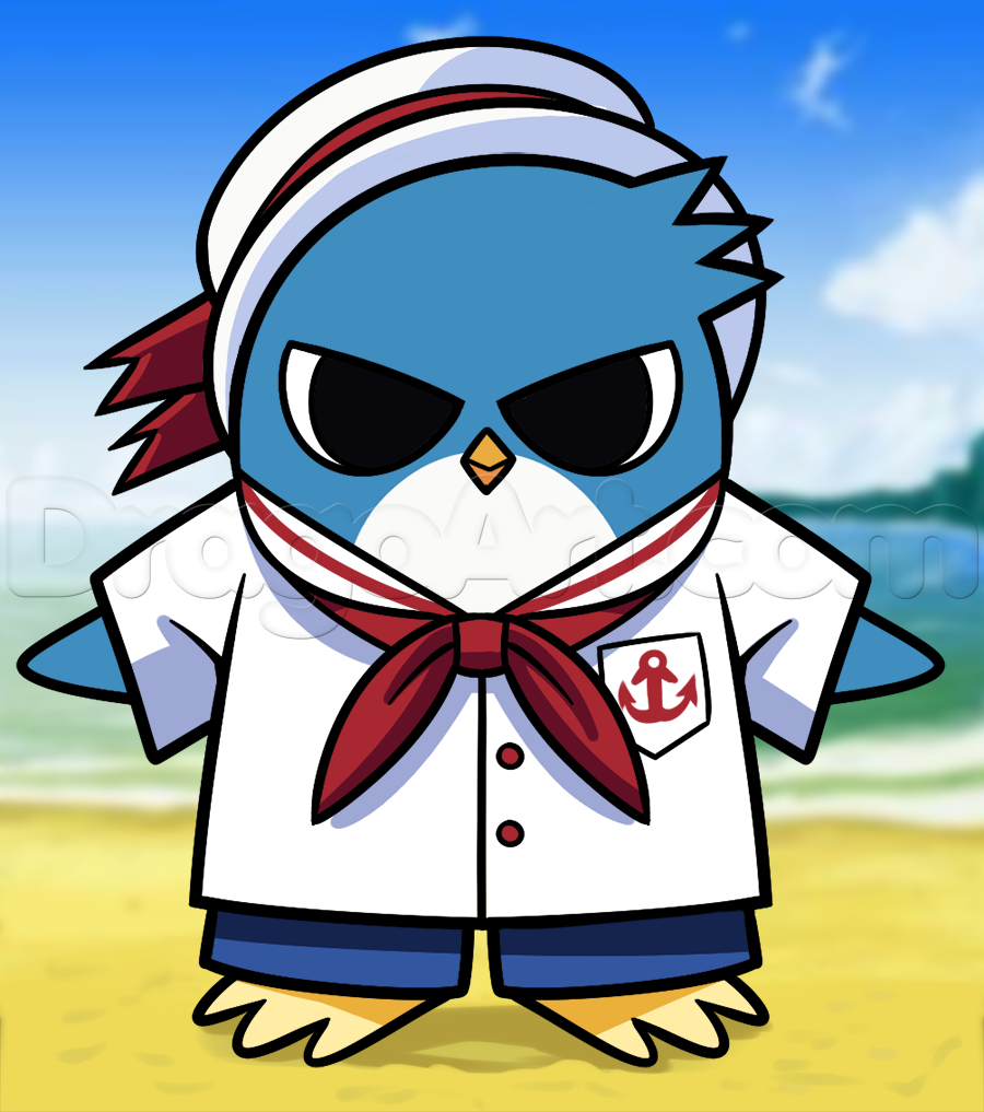 900x1017 How To Draw Hippo From Mermaid Melody, Step