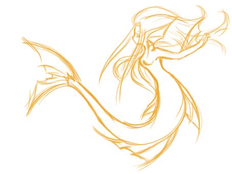 454x340 Mermaid Sketch