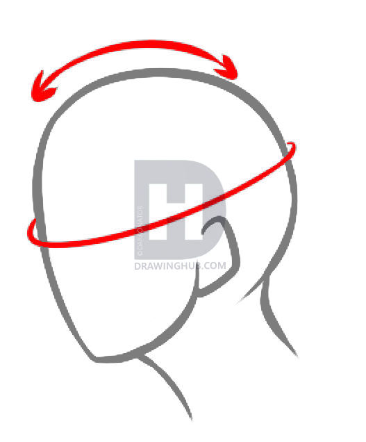 527x636 Draw Hair For Anime People, Step