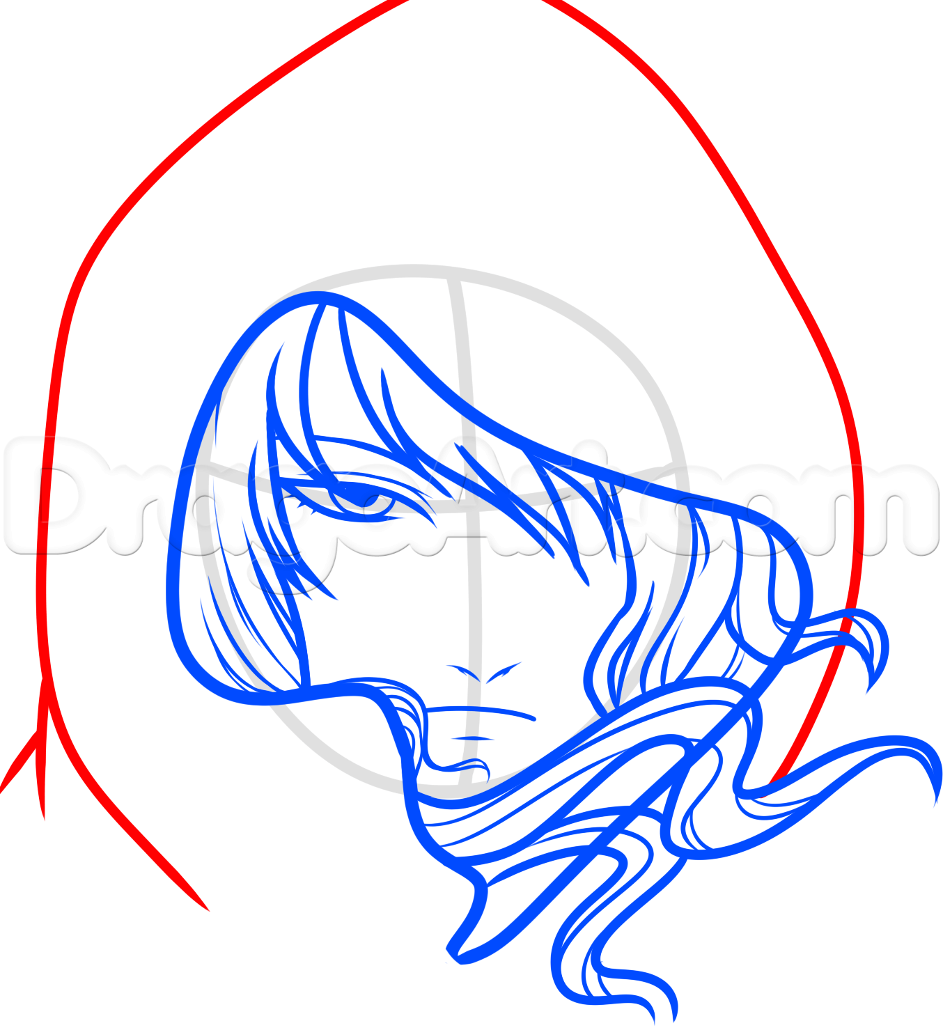 1354x1479 Step How To Draw A Hooded Anime Character