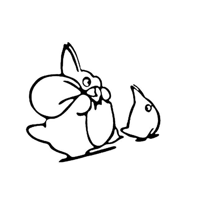 640x640 Totoro Car Rear View Mirror Warm Blood Personality Sticker Vinyl