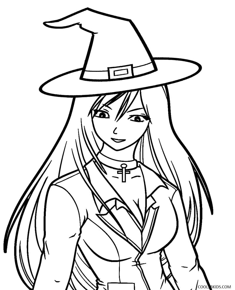 800x987 Anime Witch Coloring Pages Cute