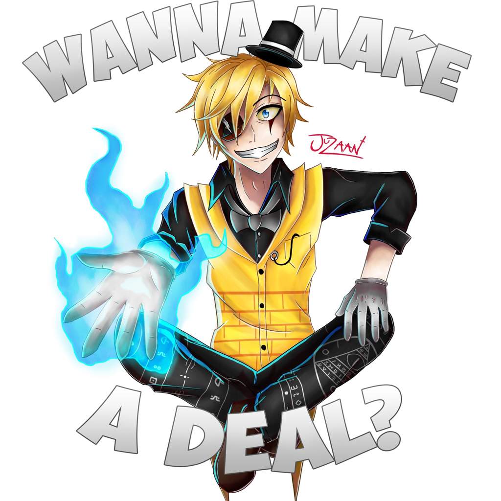 1024x1024 Bill Cipher Anime Drawing