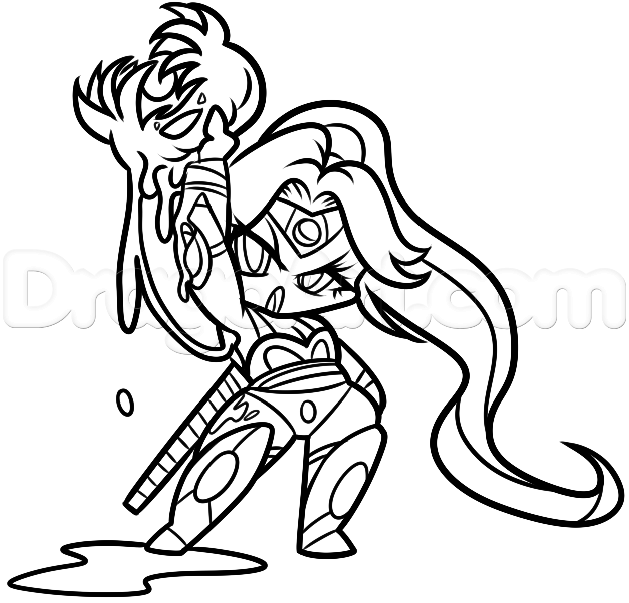 1255x1203 Step How To Draw A Warrior Princess