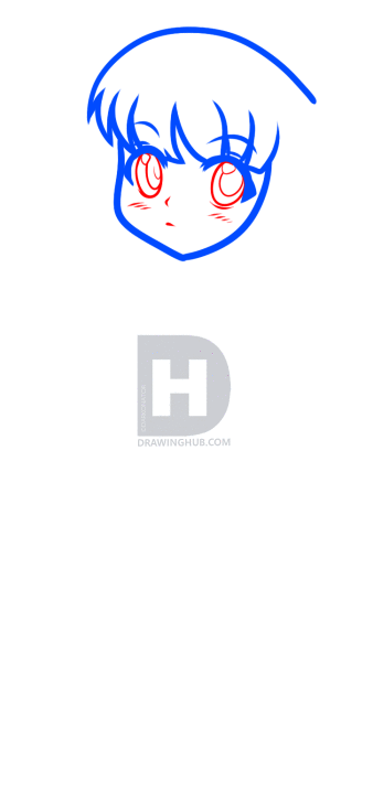 338x720 How To Draw An Anime School Girl, Step