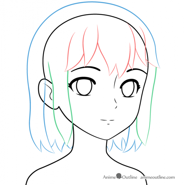 596x600 Anime Girl Drawing