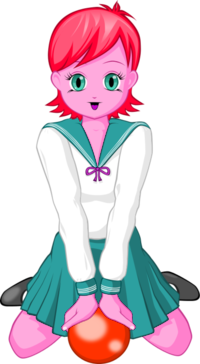 200x364 anime schoolgirl with green