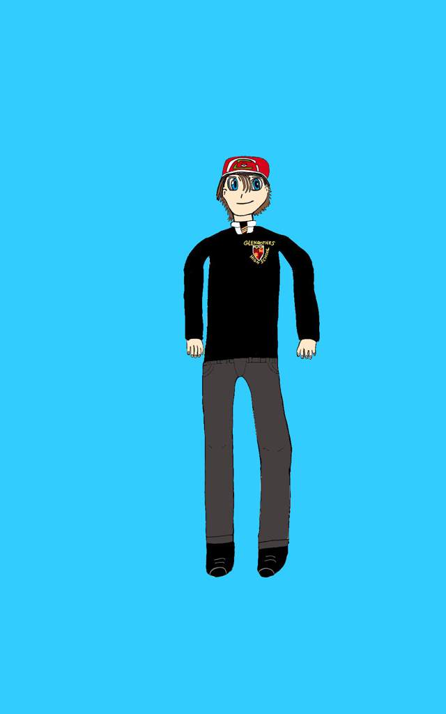 640x1024 Me In My Glenrothes High School Uniform But In Anime Style Drawing