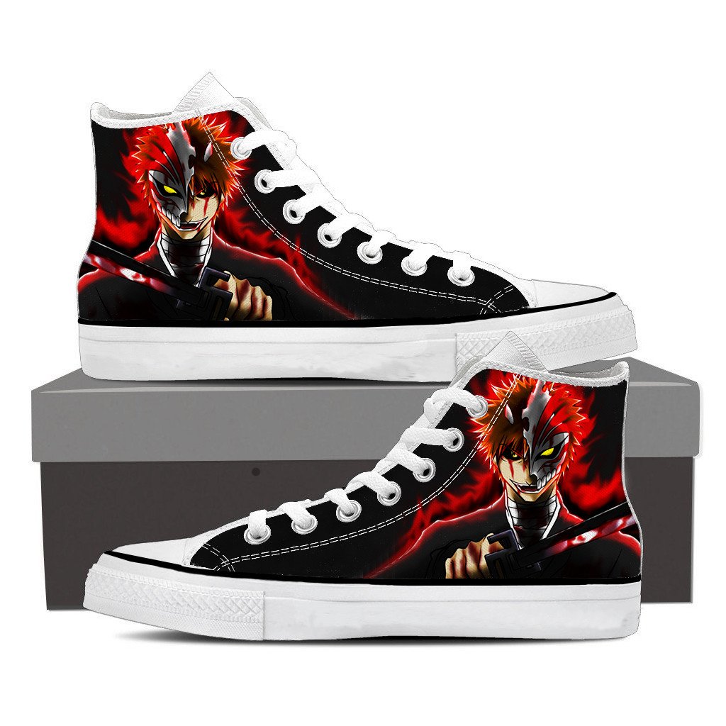 1024x1024 Bleach Anime Ichigo Kurosaki Hollow Mask Cool Converse Shoes