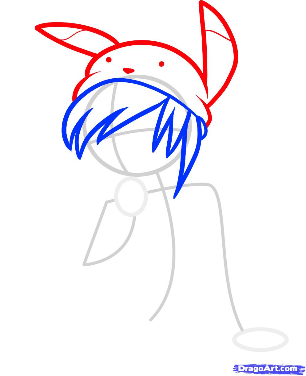 995x1219 How To Draw Human Pikachu, Anime Pikachu, Step