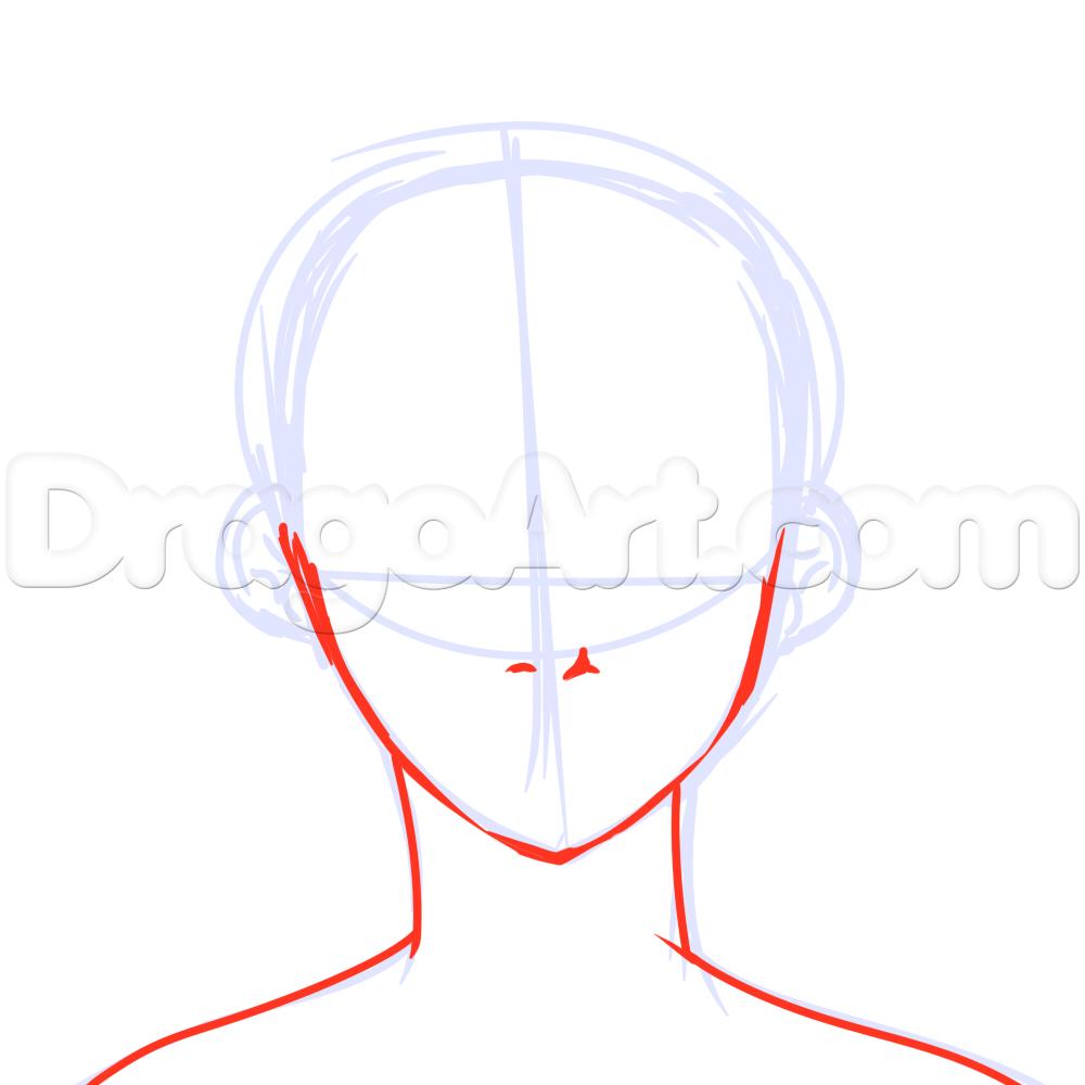 1000x1000 Black Anime Girl Drawing Lesson, Step