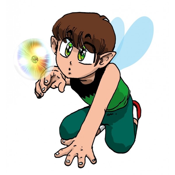 600x600 Anime Elf Boy, Anime Style Drawing Of A Little Elf Boy With Bug