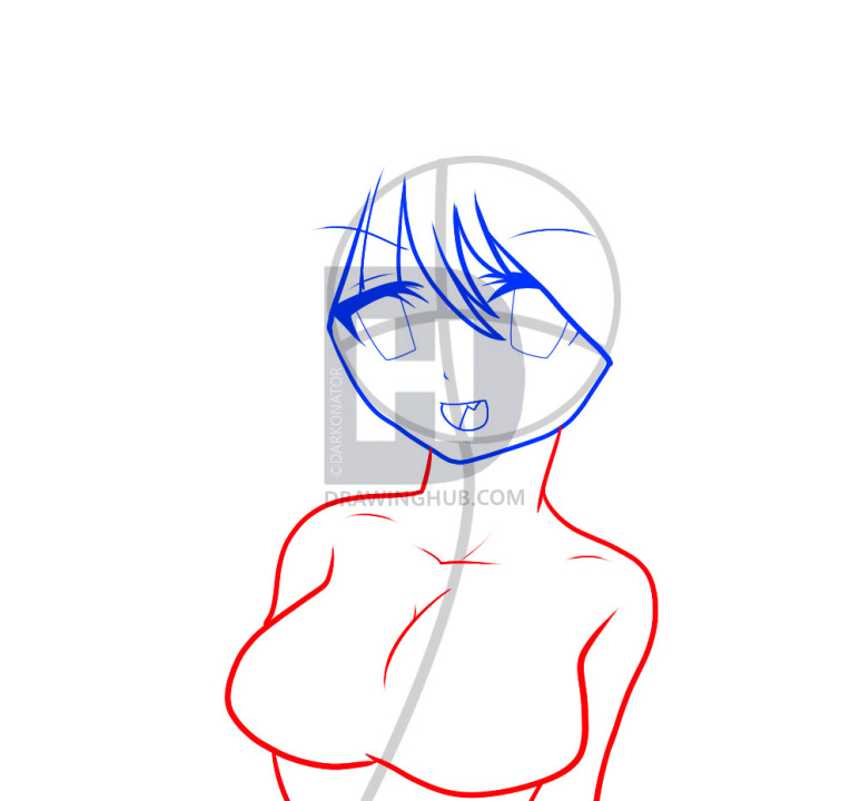 773x720 How To Draw A Wolf Girl, Anime Wolf Girl, Step