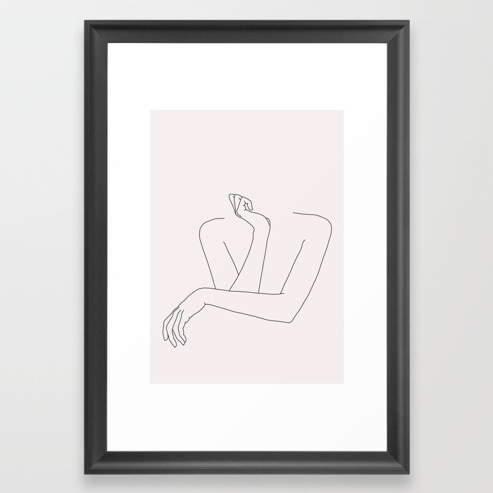 700x700 Woman's Crossed Arms Line Drawing