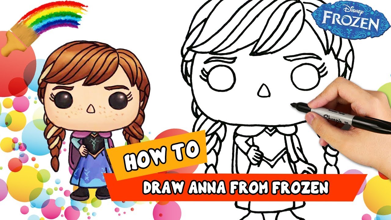 1280x720 Pencil Drawings For Funko Anna Frozen Cartoon Drawing Tutorial