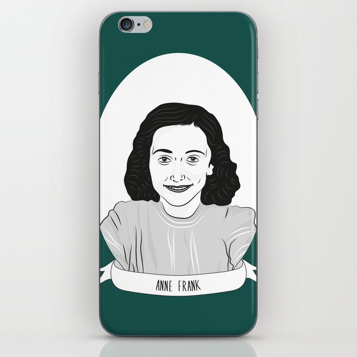 700x700 Anne Frank Illustrated Portrait Iphone Skin