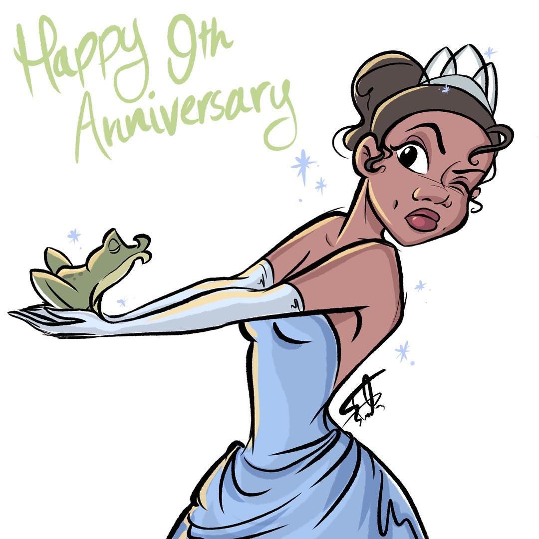 1080x1080 Happy Anniversary Tiana