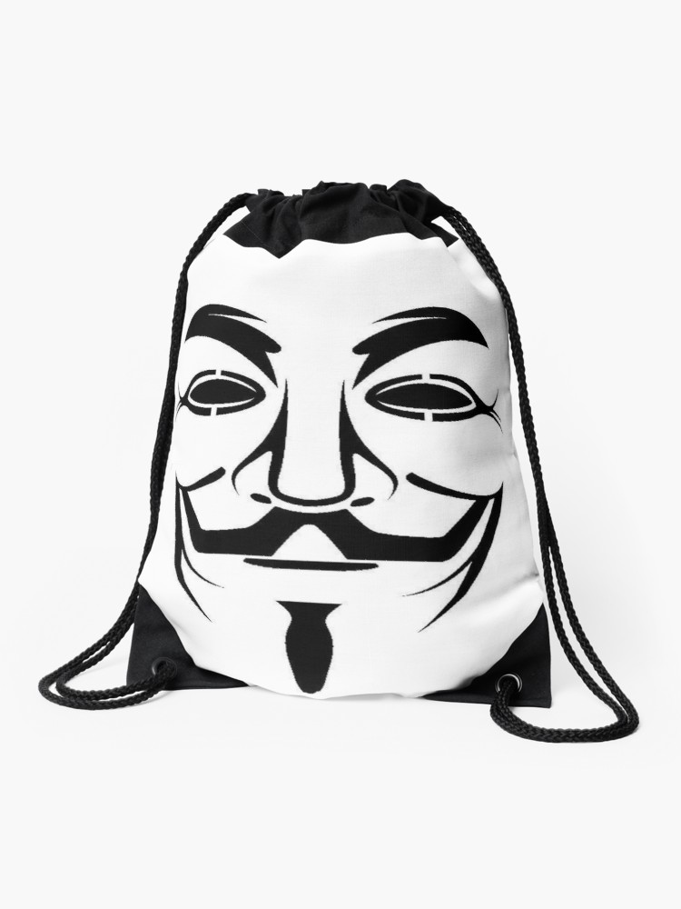 750x1000 Anonymous Mask Drawstring Bag
