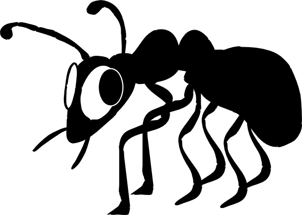 600x428 Cartoon Ant Silhouette Clip Art Free Vector In Open Office Drawing