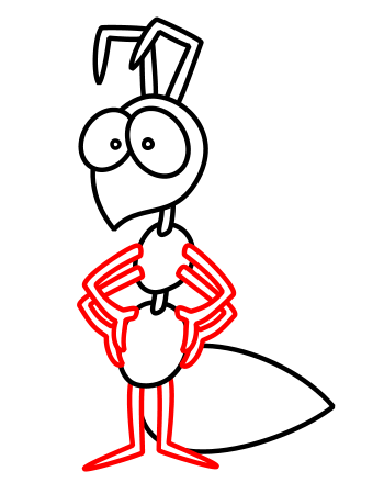 350x450 Drawing A Cartoon Ant