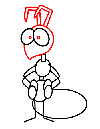 350x450 Drawing A Cartoon Ant