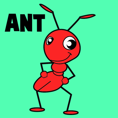 400x400 How To Draw Cartoon Ants Step