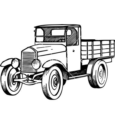 380x400 Old Truck Vector Boys' Room Project Car Vector, Car, Old Cars