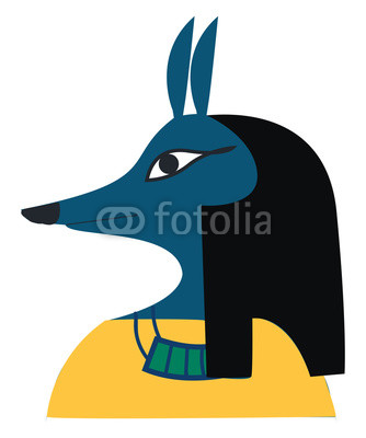334x400 a jackal faced ancient god of death and the afterlife known as