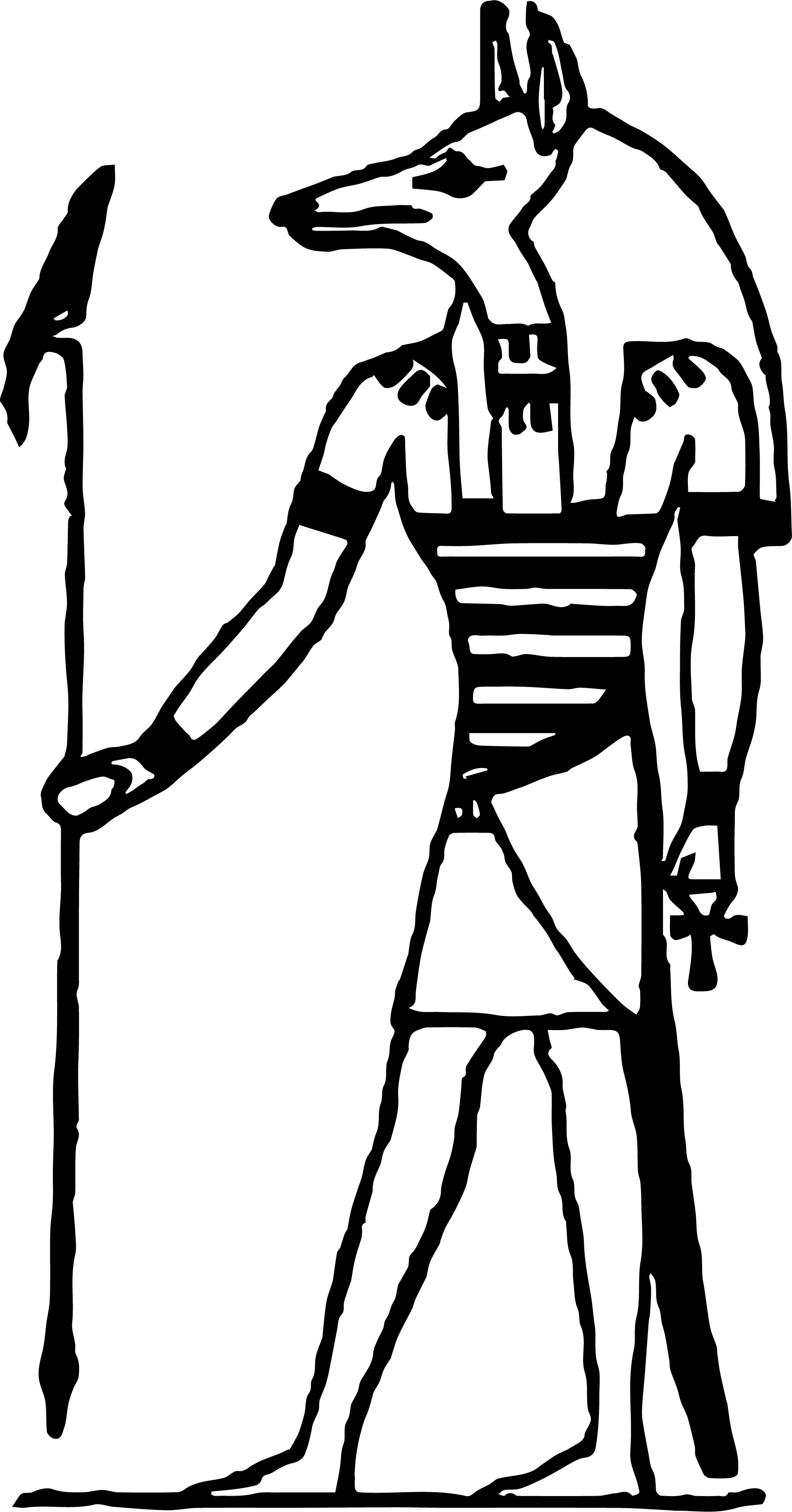 Бог Анубис в древнем Египте раскраска