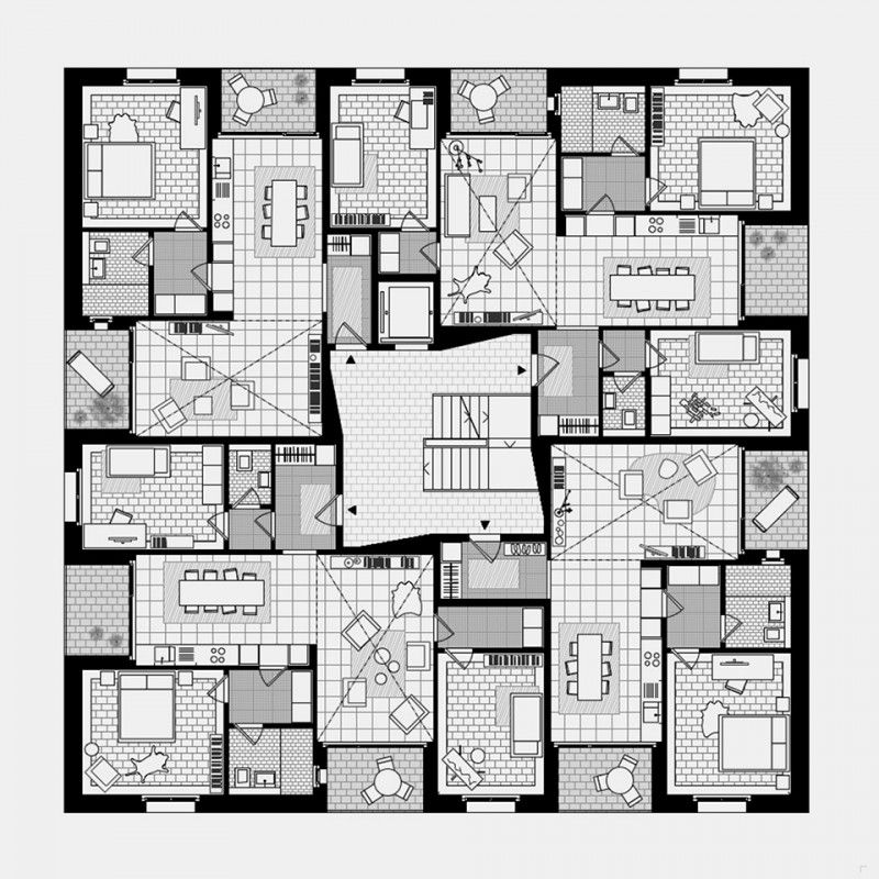 800x800 Atelier Abraha Achermann Frohburg Drawings Architecture Plan