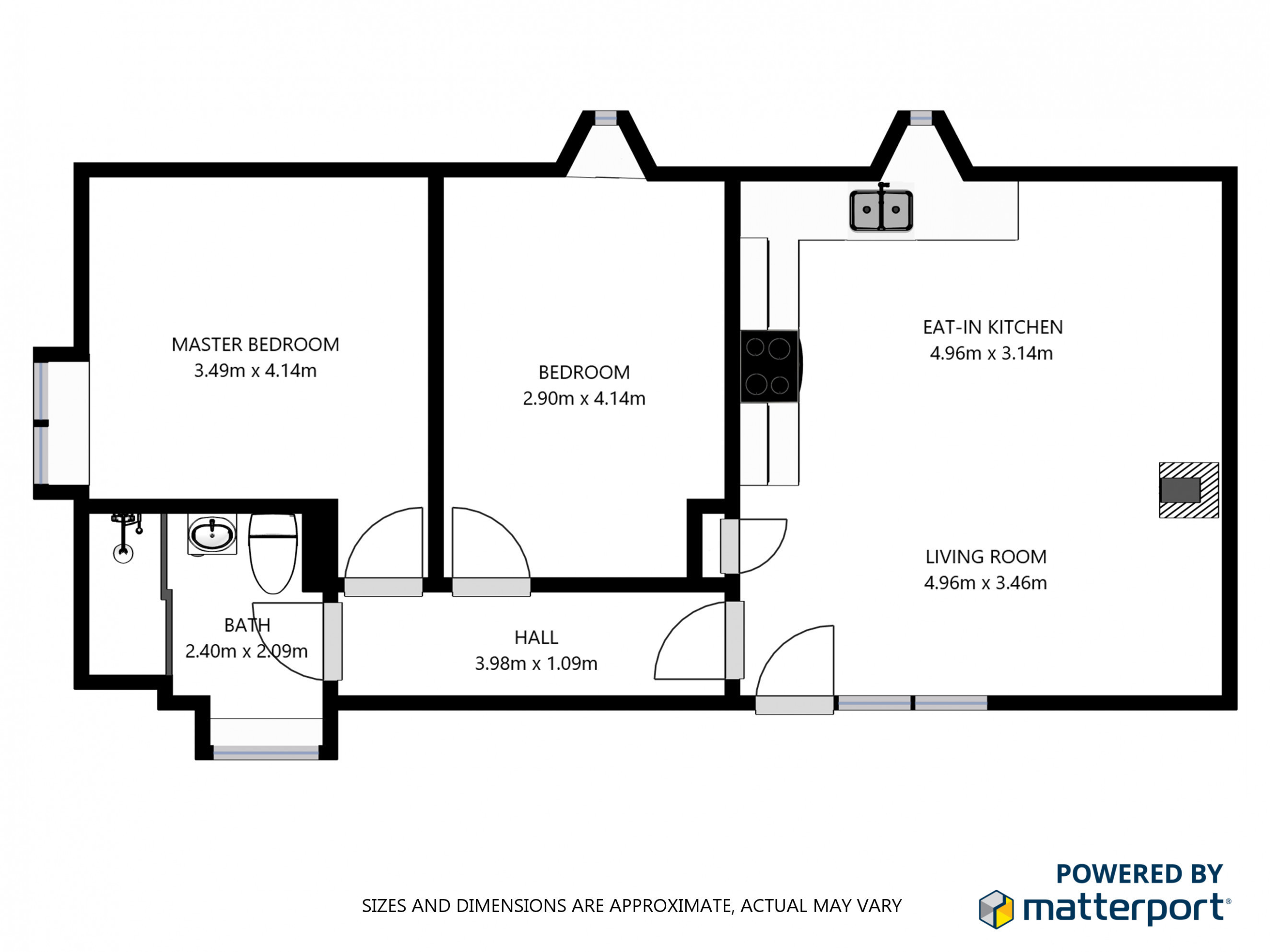 2648x1986 New Bedroom Flat Plan Drawing House Plan