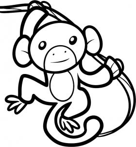 280x302 How To Draw How To Draw An Ape For Kids