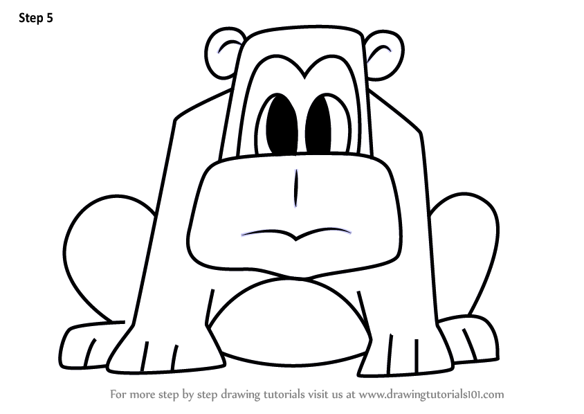 844x598 Learn How To Draw An Ape For Kids