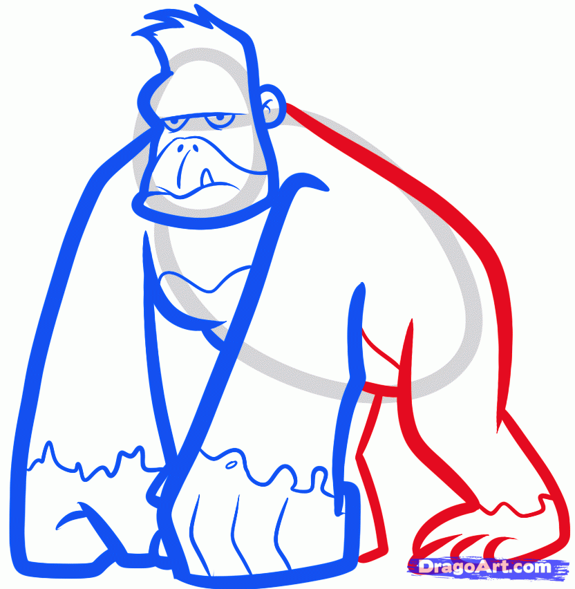 832x852 Step How To Draw An Ape