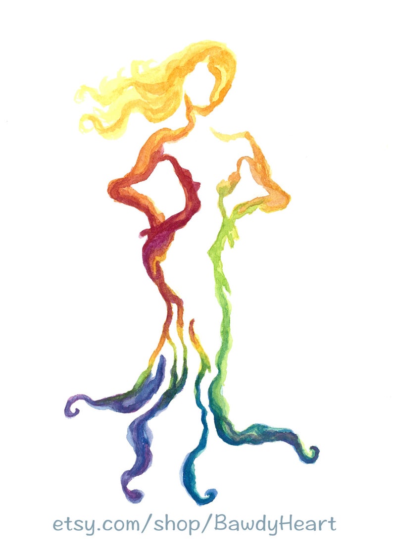 794x1119 Rainbow Goddess Aphrodite Venus Milady Sassy Lady Etsy