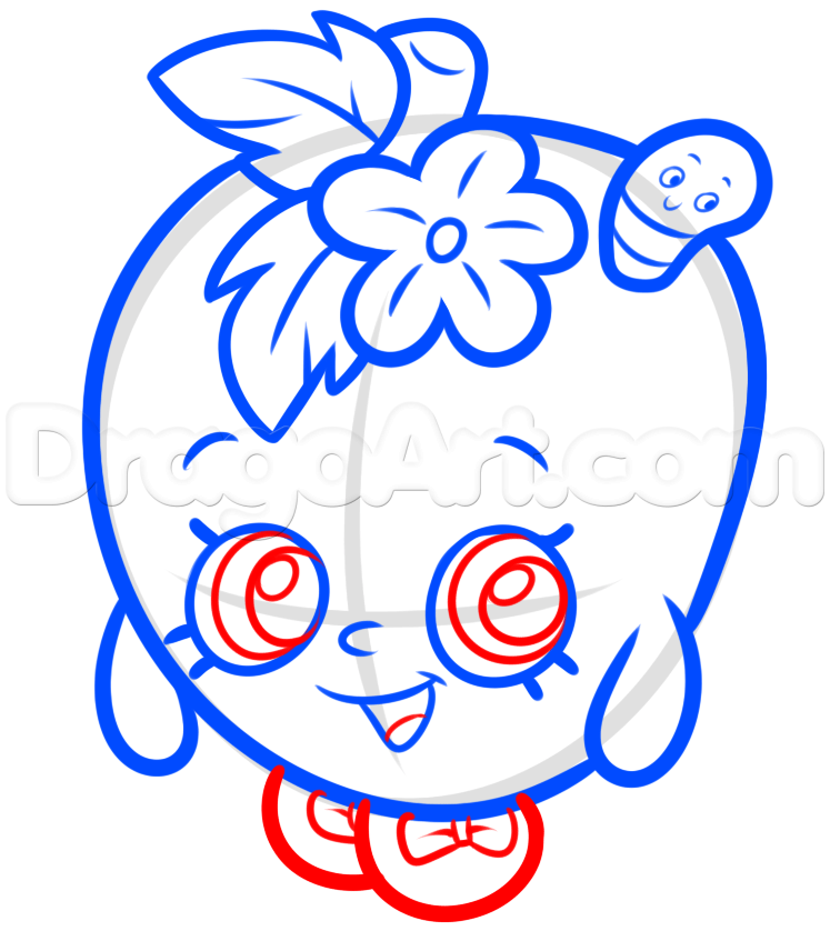 747x847 How To Draw Apple Blossom From Shopkins, Step