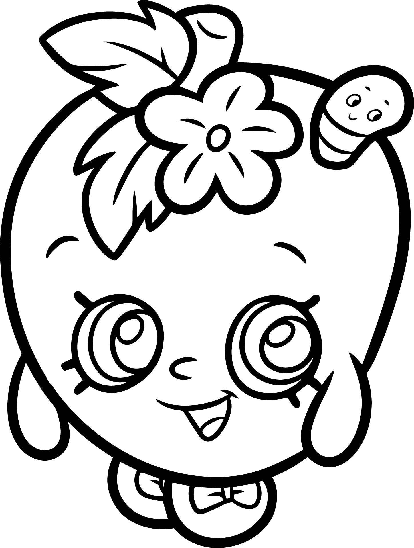 1447x1912 Apple Blossom From Shopkins Coloring