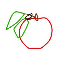 250x250 Drawing A Cartoon Apple