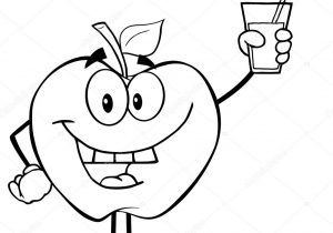 300x210 Apple Cartoon Drawing And Smiling Apple Cartoon Character Stock